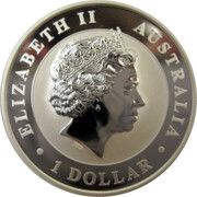 1 Dollar - Elizabeth II 4th Portrait - Koala - Silver Bullion Coin - Gilded obverse image