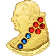 25 Dollars - Elizabeth II Pope Benedict XVI, Cook Islands, 2007 reverse image