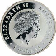 1 Dollar - Elizabeth II 4th Portrait - Koala - Silver Bullion Coin obverse image