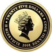 25 Dollars - Elizabeth II White Swans obverse image