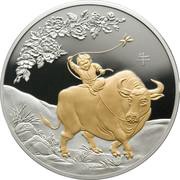 25 Dollars - Elizabeth II Lunar Year of the Ox, Cook Islands, 2009 reverse image