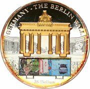 25 Dollars - Elizabeth II Berlin Wall, Cook Islands, 2009 reverse image