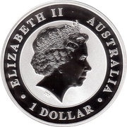 1 Dollar - Elizabeth II 4th Portrait - Australian Kookaburra obverse image