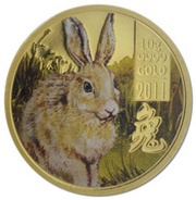 25 Dollars - Elizabeth II Year of the Rabbit, Cook Islands, 2011 reverse image