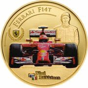 25 Dollars - Elizabeth II Kimi Räikkönen, Cook Islands, 2014 reverse image