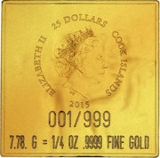 25 Dollars - Elizabeth II The Golden Throne of Tutankhamun: 2/2 obverse image
