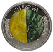 25 Dollars - Elizabeth II The Bicycle, Cook Islands, 2017 reverse image