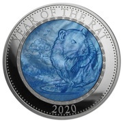 25 Dollars - Elizabeth II Year of the Rat, Cook Islands, 2020 reverse image
