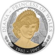25 Dollars - Elizabeth II Princess Diana, Cook Islands, 2021 reverse image