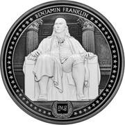 25 Dollars - Elizabeth II Benjamin Franklin, Cook Islands, 2021 reverse image