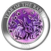 25 Dollars - Charles III Year of the Rabbit, Cook Islands, 2023 reverse image