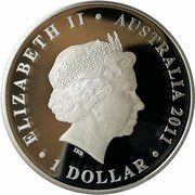 1 Dollar - Elizabeth II 4th Portrait - Kangaroo - Western Australia obverse image