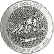 30 Dollars - Elizabeth II Bounty, Cook Islands, 2020-2022 reverse image
