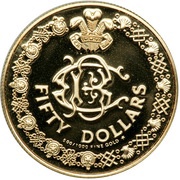 50 Dollars - Elizabeth II Royal Wedding, Cook Islands, 1981 reverse image