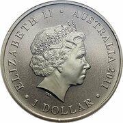 1 Dollar - Elizabeth II 4th Portrait - Year of the Rabbit obverse image