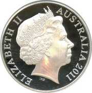 1 Dollar - Elizabeth II 4th Portrait - VOC Zuytdorp Shipwreck obverse image