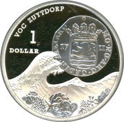 1 Dollar - Elizabeth II 4th Portrait - VOC Zuytdorp Shipwreck, Australia, 2011 reverse image