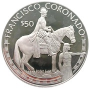 50 Dollars - Elizabeth II Francisco Coronado, Cook Islands, 1988 reverse image