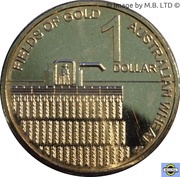 1 Dollar - Elizabeth II 4th Portrait - Australian Wheat Fields of Gold, Australia, 2012 reverse image