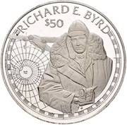 50 Dollars - Elizabeth II Richard E. Byrd, Cook Islands, 1988 reverse image