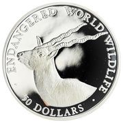50 Dollars - Elizabeth II Blackbuck, Cook Islands, 1990 reverse image