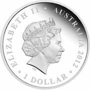 1 Dollar - Elizabeth II 4th Portrait - Diamond Jubilee QE II - Silver Proof obverse image