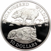 50 Dollars - Elizabeth II Takin, Cook Islands, 1992 reverse image