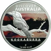 1 Dollar - Elizabeth II 4th Portrait - Discover Australia - Kookaburra, Australia, 2012 reverse image