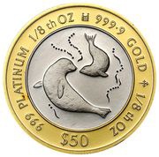 50 Dollars - Elizabeth II Seals, Cook Islands, 1997 reverse image