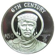 50 Dollars - Elizabeth II 6th Century, Cook Islands, 1997 reverse image