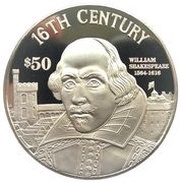 50 Dollars - Elizabeth II 16th Century, Cook Islands, 1997 reverse image