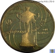 1 Dollar - Elizabeth II 4th Portrait - Australian Women's Open, Australia, 2012 reverse image