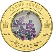 100 Dollars - Elizabeth II Crown Jewels, Cook Islands, 2002 reverse image