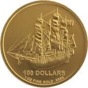 100 Dollars - Elizabeth II Bounty, Cook Islands, 2009 reverse image