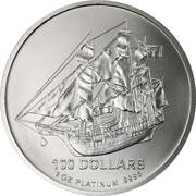 100 Dollars - Elizabeth II Bounty, Cook Islands, 2009 reverse image