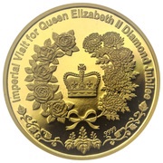 100 Dollars - Elizabeth II Imperial Visit for Queen Elizabeth II Diamond Jubilee, Cook Islands, 2012 reverse image