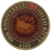 100 Dollars - Elizabeth II Hello Kitty, Cook Islands, 2015 reverse image