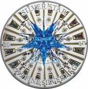 100 Dollars - Elizabeth II Silver Star, Cook Islands, 2017 reverse image