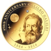 200 Dollars - Elizabeth II Galileo Galilei, Cook Islands, 2014 reverse image
