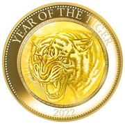200 Dollars - Elizabeth II Year of the Tiger, Cook Islands, 2022 reverse image