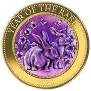 200 Dollars - Charles III Year of the Rabbit, Cook Islands, 2023 reverse image