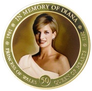 250 Dollars - Elizabeth II Princess Diana, Cook Islands, 2011 reverse image