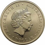 1 Dollar - Elizabeth II 4th Portrait - 2012 Australian Olympic Team - Higher obverse image