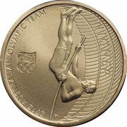 1 Dollar - Elizabeth II 4th Portrait - 2012 Australian Olympic Team - Higher, Australia, 2012 reverse image