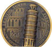 250 Dollars - Elizabeth II Leaning Tower of Pisa, Cook Islands, 2022 reverse image