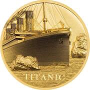 250 Dollars - Elizabeth II Titanic, Cook Islands, 2022 reverse image