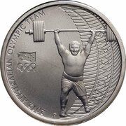 1 Dollar - Elizabeth II 4th Portrait - 2012 Australian Olympic Team - Stronger, Australia, 2012 reverse image