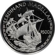 500 Dollars - Elizabeth II Ferdinand Magellan, Cook Islands, 1997 reverse image