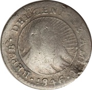 ½ Real Type VII Countermark reverse image