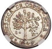 1 Real, Costa Rica, 1849-1850 reverse image